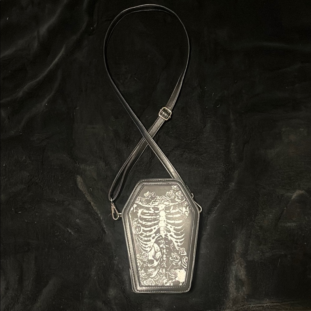Edgy Coffin-Shaped Crossbody Bag